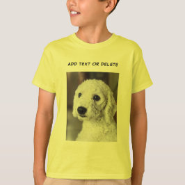 フォトイメージと文字キッズイエローの追加 Tシャツ