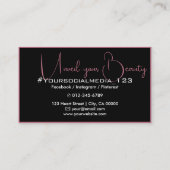 フォトイメージテンプレートブラックプラム薄縁ど枠枠 名刺 (裏面)