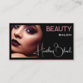 フォトイメージテンプレートブラックプラム薄縁ど枠枠 名刺 (正面)