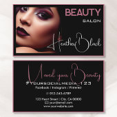 フォトイメージテンプレートブラックプラム薄縁ど枠枠 名刺