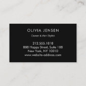 フォトイメージテンプレートラグジュアリーバラ金ゴールドグリッターグラム 名刺 (裏面)