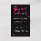 フォトイメージモダンテンプレートクールガーリーピンクスローガン 名刺 (裏面)