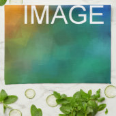 フォトイメージロゴのアップロードモダンテンプレートエレガント キッチンタオル (折り畳み)