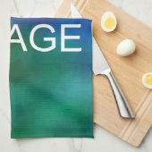 フォトイメージロゴのアップロードモダンテンプレートエレガント キッチンタオル (四つ折り)