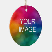 フォトイメージロゴのエンブレムテンプレートのアップロード セラミックオーナメント (右)