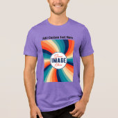 フォトイメージロゴの追加文字パーソナライズされたギフト トライブレンドTシャツ (正面)