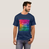 フォトイメージ会社のロゴを置き換える文字メンズ Tシャツ (正面フル)