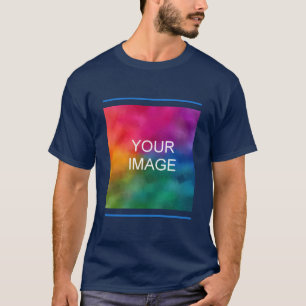 フォトイメージ会社のロゴを置き換える文字メンズ Tシャツ