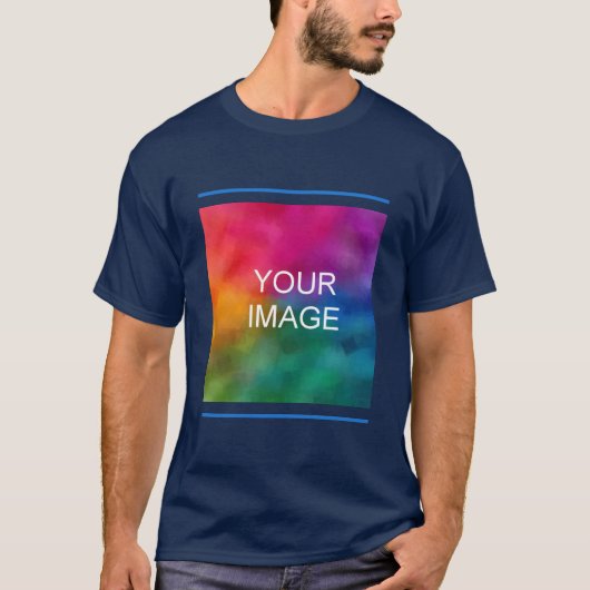 フォトイメージ会社のロゴを置き換える文字メンズ Tシャツ (正面)