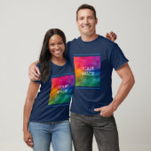 フォトイメージ会社のロゴを置き換える文字メンズ Tシャツ (ユニセックス)