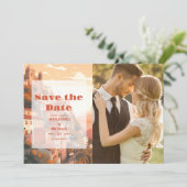 フォトイモダンタエレガントリア行き先結婚式 セーブザデート (スタンド正面)