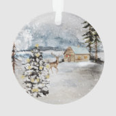 フォトイヤーウッドランド水彩 オーナメント (裏面)