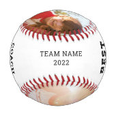 フォトイヤー・チーム・ベスト・コーチ・エバーネーム野球 野球ボール (正面)