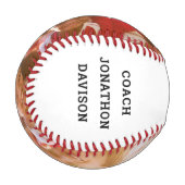 フォトイヤー・チーム・ベスト・コーチ・エバーネーム野球 野球ボール (正面左)