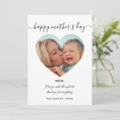 フォトインサイドハートフレームマザーズデイホリデイ 招待状 (スタンド正面)