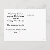 フォトインスタグラムのコラージュのモダンJoyスクリプト4 シーズンポストカード (裏面)