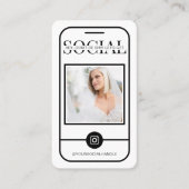 フォトインスタグラムモダンロゴミニマリスト写真 名刺 (正面)