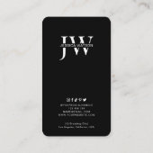 フォトインスタグラムモダンロゴミニマリスト写真 名刺 (裏面)