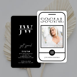フォトインスタグラムモダンロゴミニマリスト写真 名刺