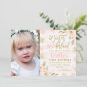 フォトウィンターオネダーランド1st誕生日招待状 招待状 (スタンド正面)