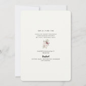 フォトウィンターパイン素朴ブライダルシャワー丸 招待状 (裏面)