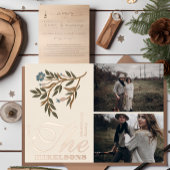 フォトウィンターボタニカルクリスマス 箔シーズンカード