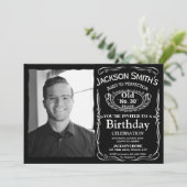 フォトウイスキー誕生日の招待状リキュール招待状 招待状 (スタンド正面)