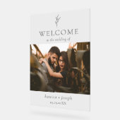 フォトウェエレガントー結婚ルズ植物学シンプル アクリルサイン (傾斜)