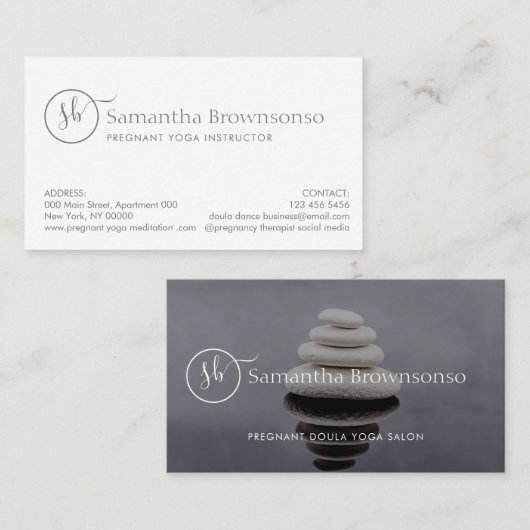 フォトウェカスタムルネスコーチzen stones 名刺 (正面/裏面)