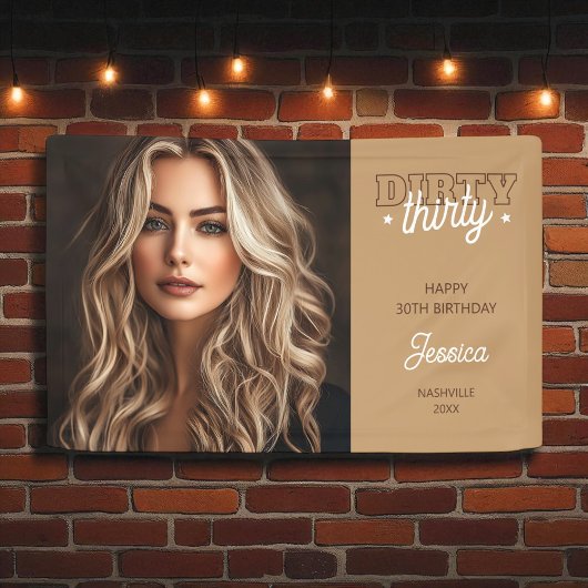 フォトウェスタン・カントリー汚い30歳の誕生日 横断幕