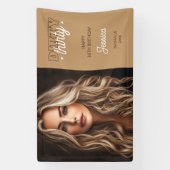 フォトウェスタン・カントリー汚い30歳の誕生日 横断幕 (縦)