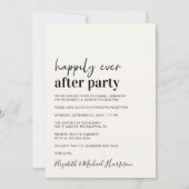 フォトウェッミニマルディングレセプションクリーム招待状 案内状 (正面)