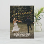 フォトウェディングで結婚しました 案内状 (スタンド正面)