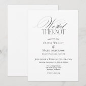 フォトウェディングのレセプションで結婚式を挙げました 招待状 (正面/裏面)