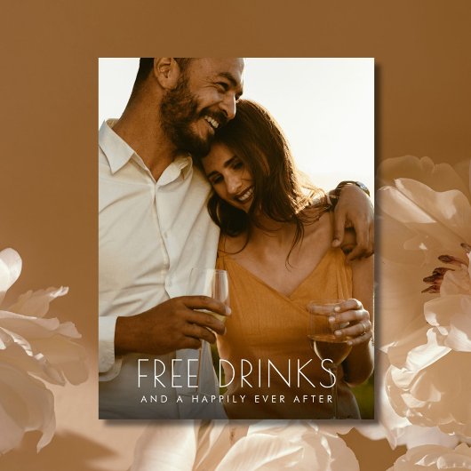 フォトウェディングの後に幸せにデートを保存 案内ポストカード