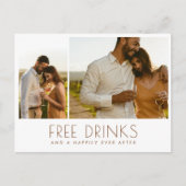 フォトウェディングの後に幸せにデートを保存 案内ポストカード (正面)