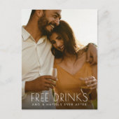 フォトウェディングの後に幸せにデートを保存 案内ポストカード (正面)