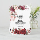 フォトウェディングの招待状 (スタンド正面)