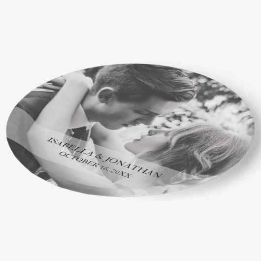 フォトウェディングパーソナライズされたパーティー紙プレート ペーパープレート (アングル)