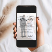 フォトウェディングレセプションの後ずっと幸せに 招待状