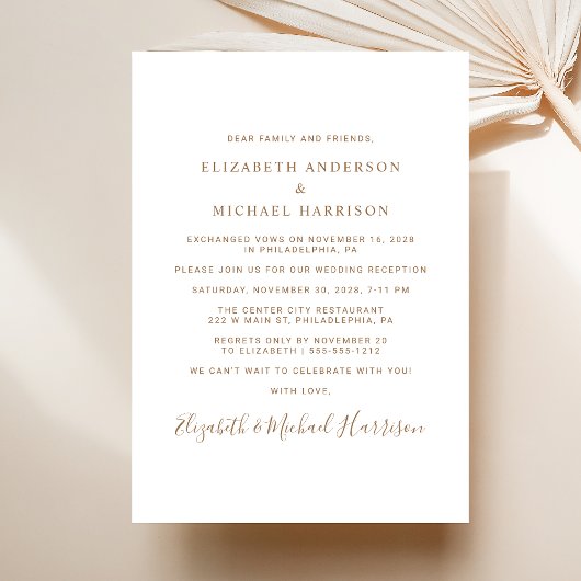 フォトウェディングレセプションの後ずっと幸せに 招待状