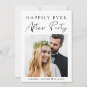 フォトウェディングレセプションの後ずっと幸せに 招待状 (正面)
