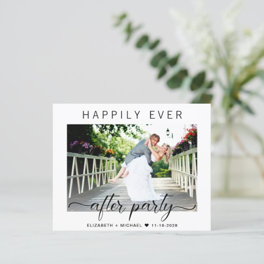 フォトウェディングレセプションの後に幸せな予算を割く (スタンド正面)