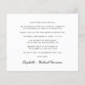 フォトウェディングレセプションの後に幸せな予算を割く (裏面)