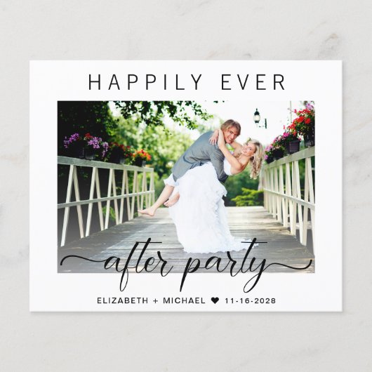 フォトウェディングレセプションの後に幸せな予算を割く (正面)