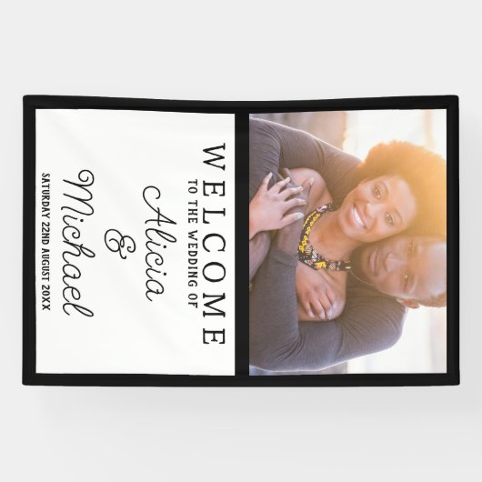 フォトウェディングレセプションへようこそ 横断幕 (横)