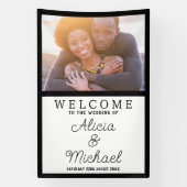 フォトウェディングレセプションへようこそ 横断幕 (縦)