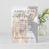 フォトウェディングレセプションインビタットの後に幸せに 招待状 (スタンド正面)