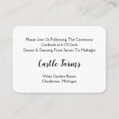 フォトウェディングレセプションエンクロージャカード エンクロージャーカード (裏面)