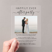 フォトウェディングレセプションパーティー後の幸せな時間 アクリル招待状 (インサイチュ (ポータブル))
